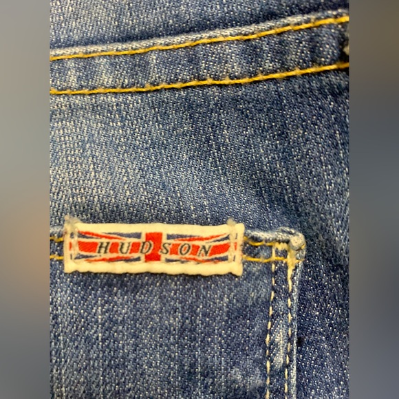 Hudson Krista Super Skinny Blue Denim Fall Jeans Factory Distressed 27x29 Blow - Picture 6 of 7